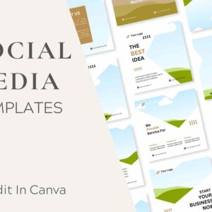 240 Social Media Canva Templates Bundle