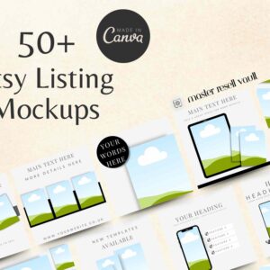 50 Etsy Digial Product Mockups