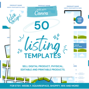 50 Etsy Digital Shop Templates