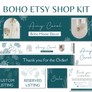 Boho Etsy Shop Templates Kit