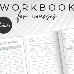 Editable Course Planner Canva Template