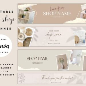 Home Decor Etsy Shop Banner Canva