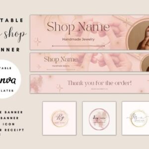Rose Gold Etsy Shop Banner