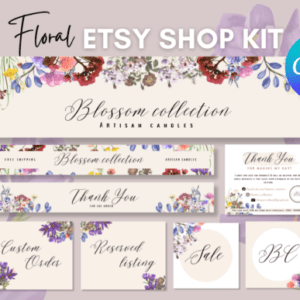 Floral Etsy Shop Templates Kit