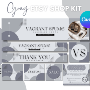 Gray Etsy Shop Kit