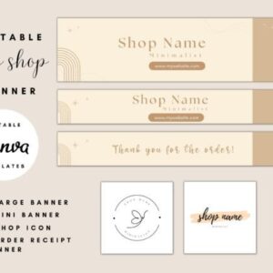 Minimalist Etsy Shop Banner Templates