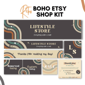 Retro Theme Etsy Shop Templates Kit