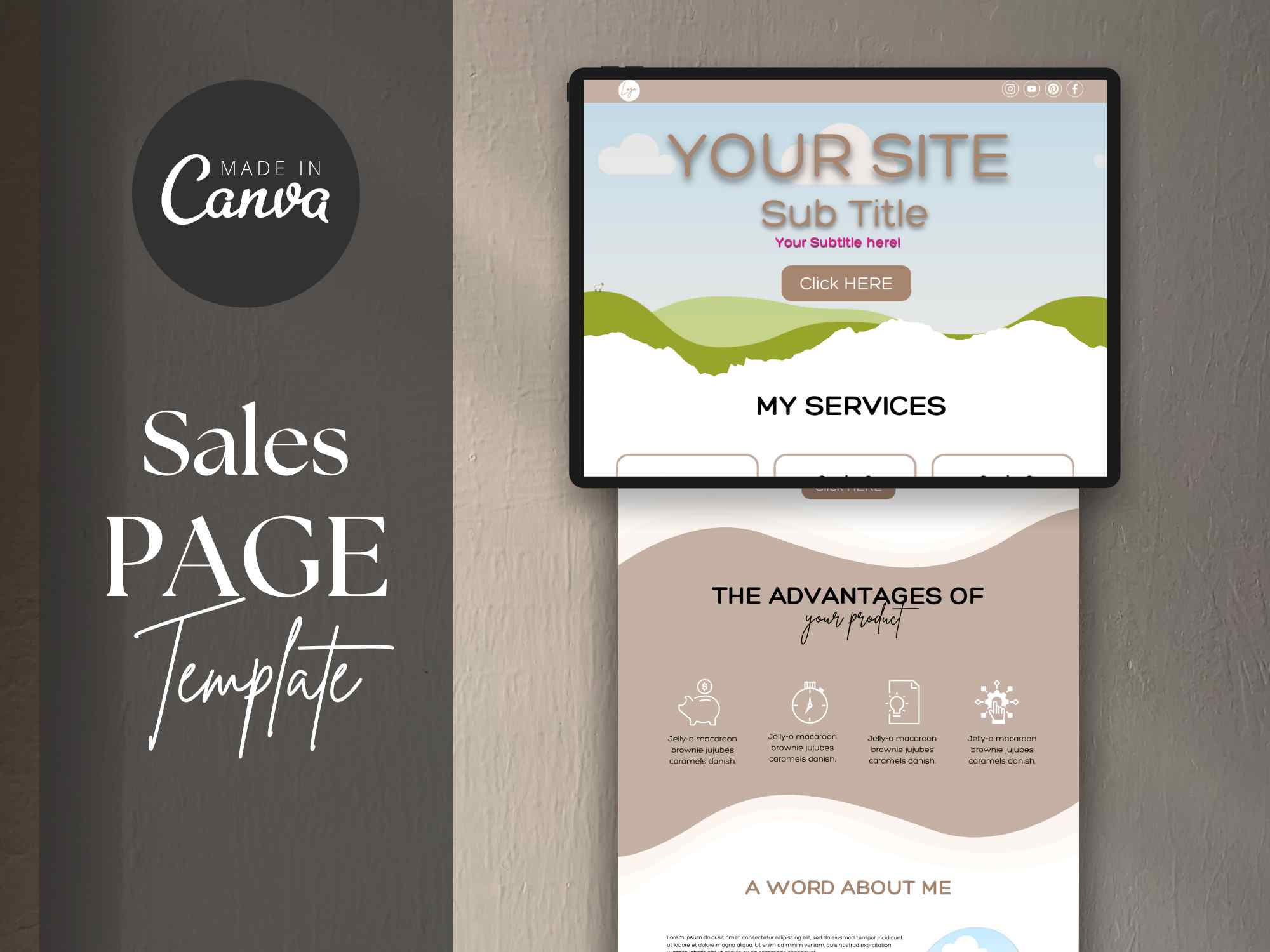Webpage Canva Template