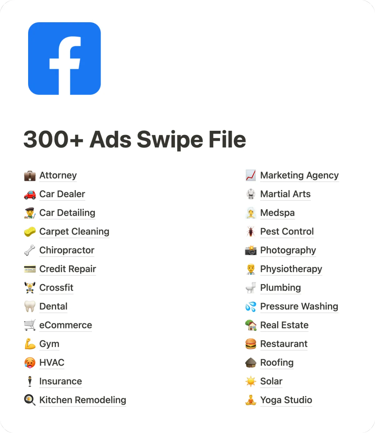 facebook 300 ads swipes